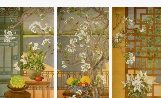 Những loài hoa tháng Ba trong tranh họa sĩ Vũ Thùy Mai
